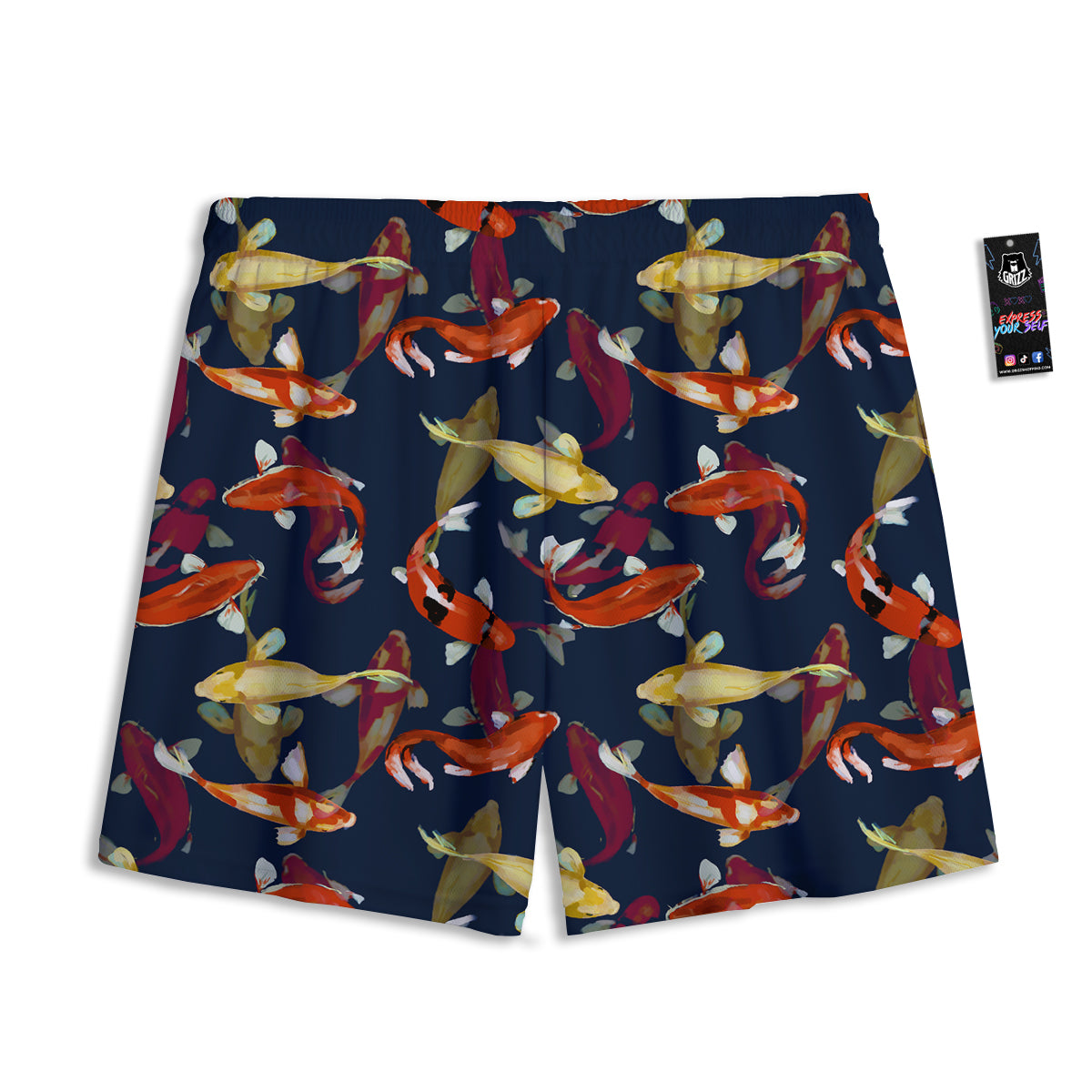 Carp Fish Koi Watercolor Print Pattern Mesh Shorts