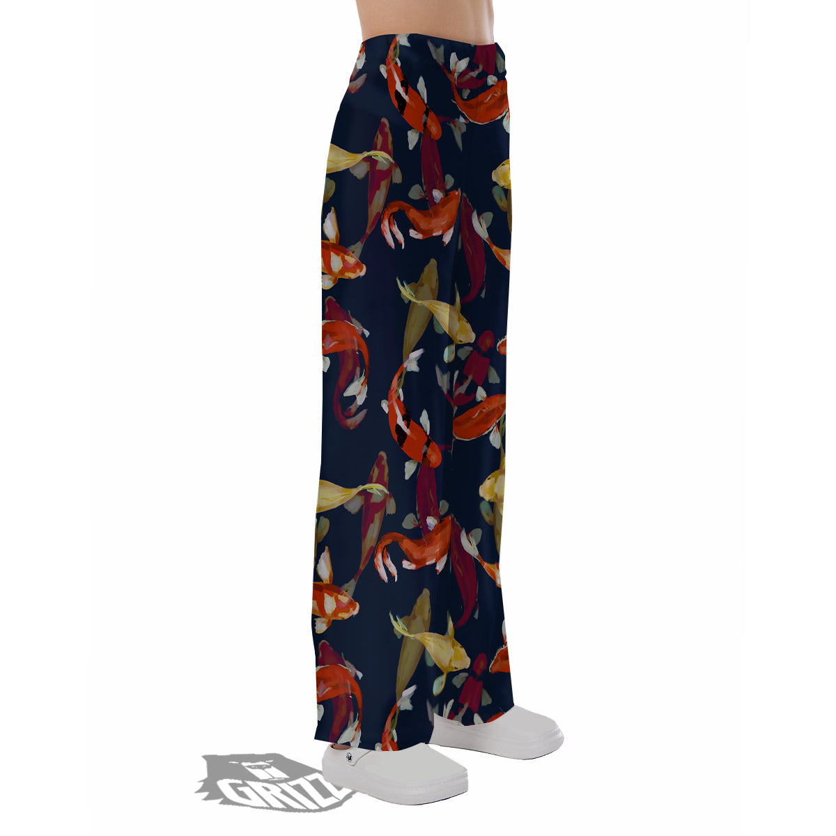 Carp Fish Koi Watercolor Print Pattern Pajama Pants-grizzshop