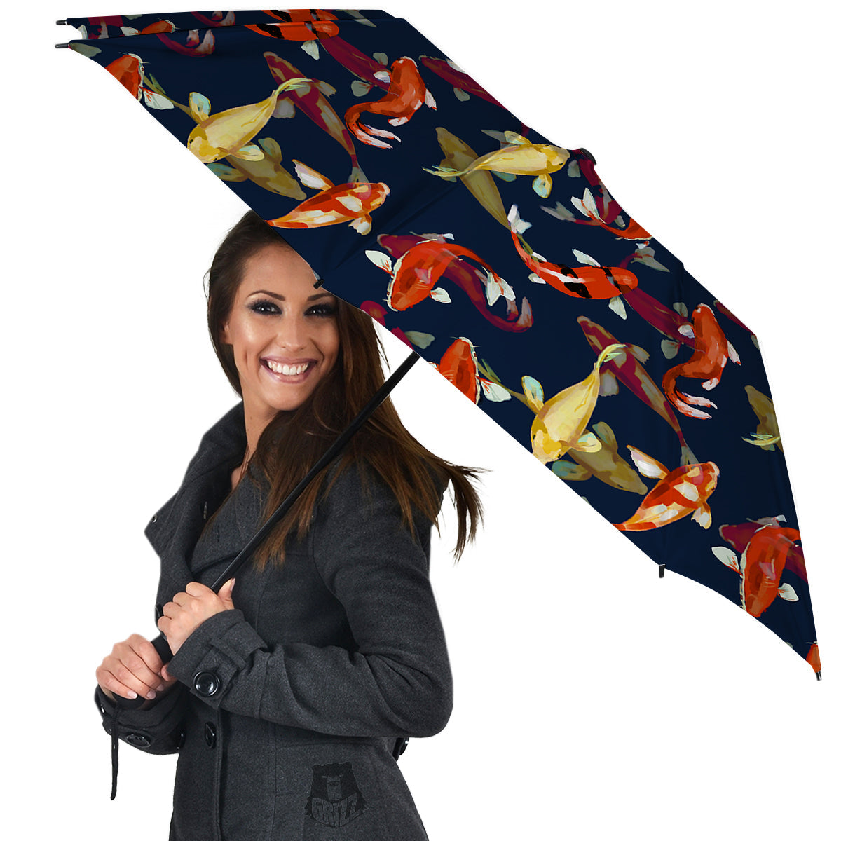 Carp Fish Koi Watercolor Print Pattern Umbrella-grizzshop