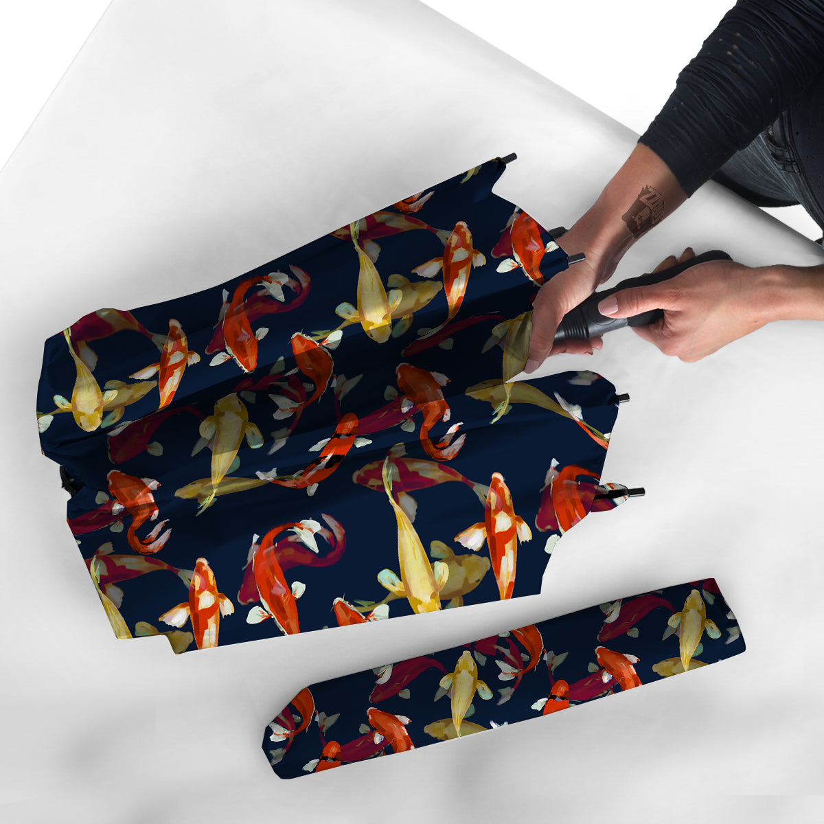 Carp Fish Koi Watercolor Print Pattern Umbrella-grizzshop