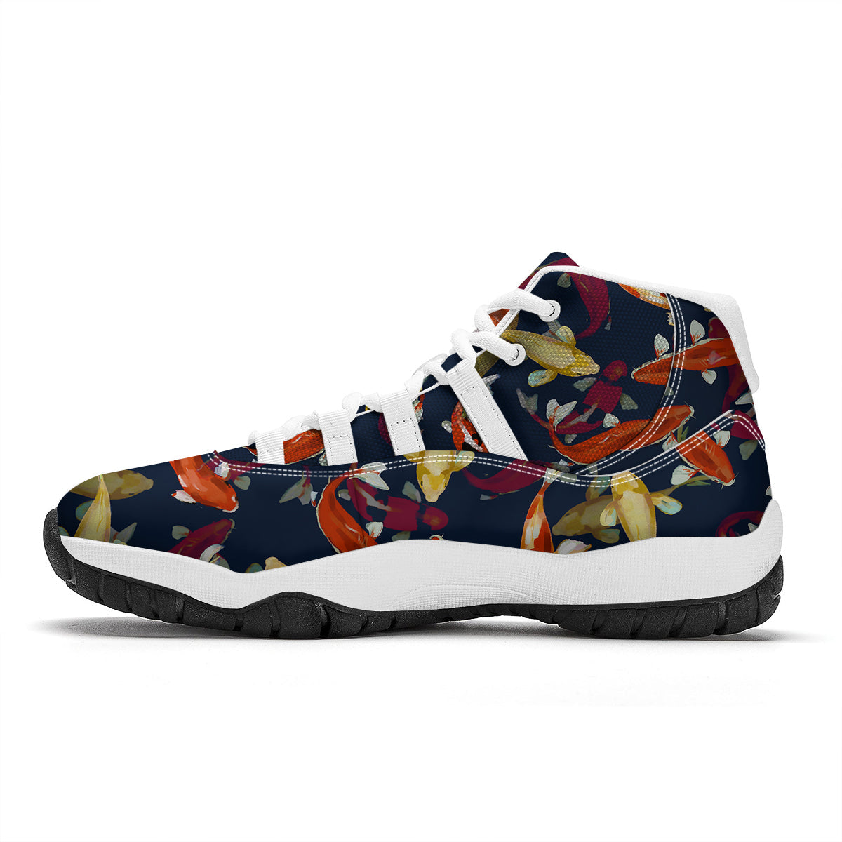 Carp Fish Koi Watercolor Print Pattern White Bball Shoes-grizzshop