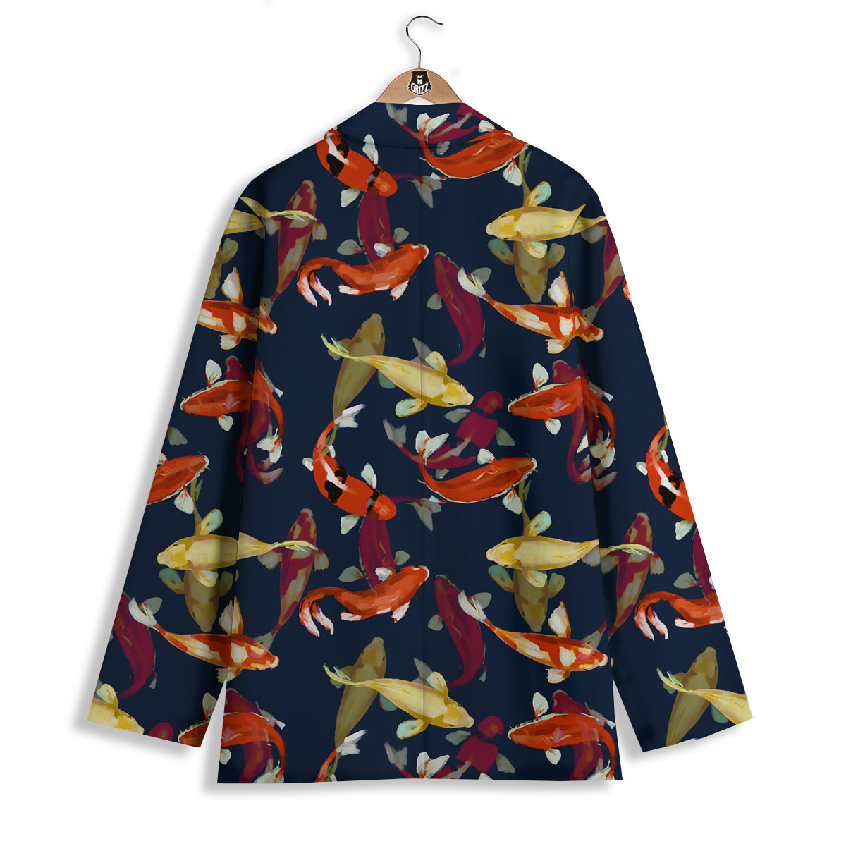 Carp Fish Koi Watercolor Print Pattern Women's Blazer-grizzshop