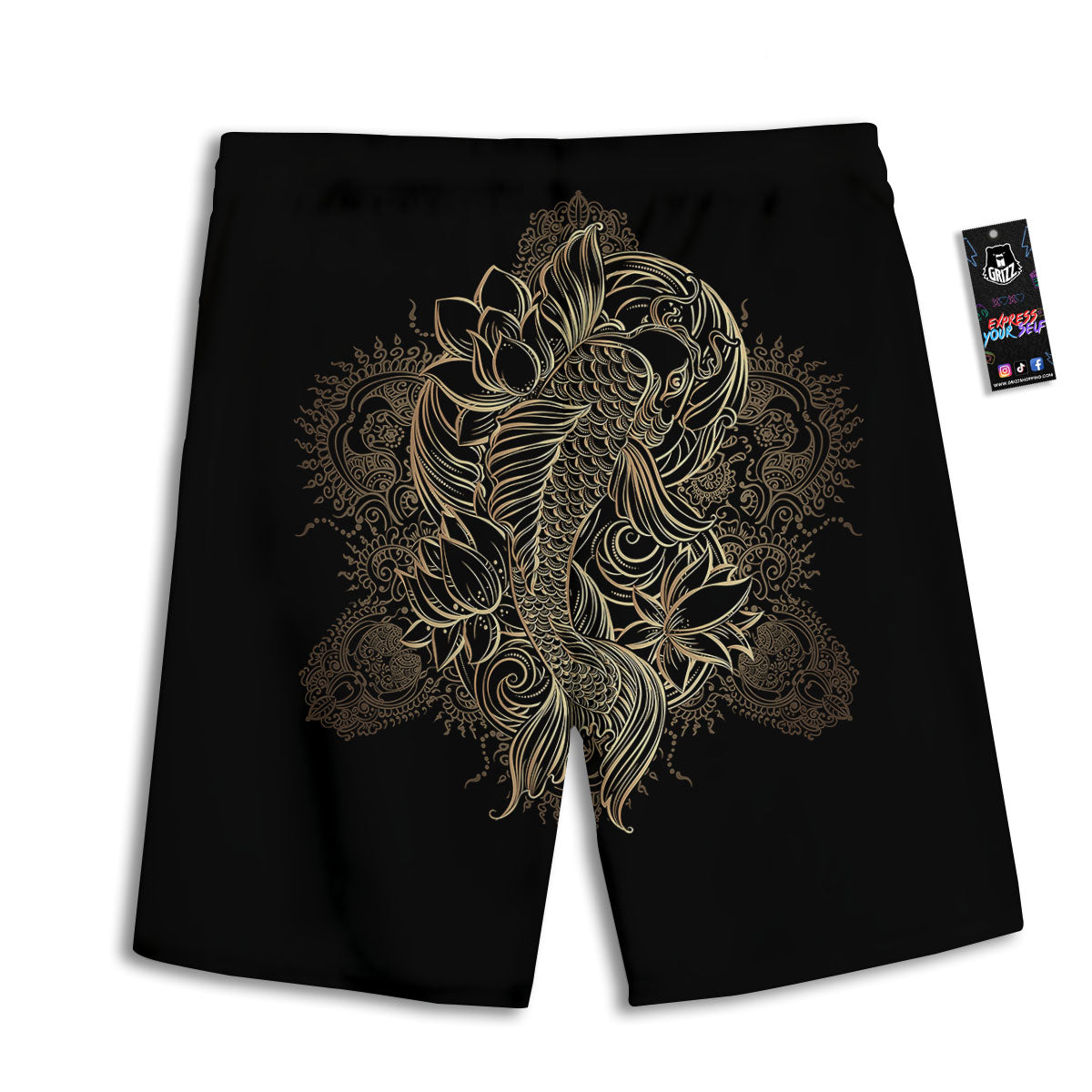 Camouflage Military Green Print Men's Athletic Shorts