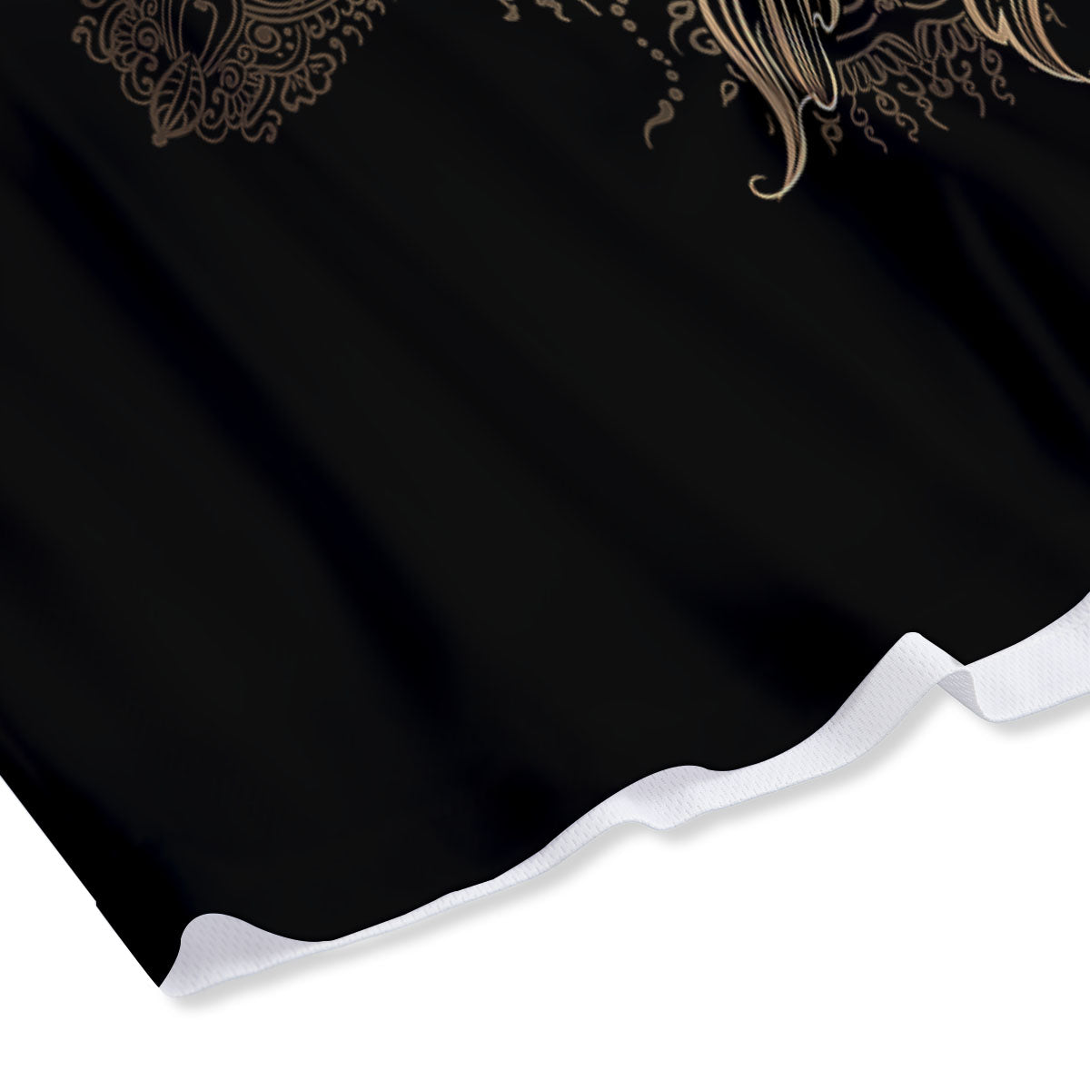 Carp Koi Fish Gold Print Mesh Shorts