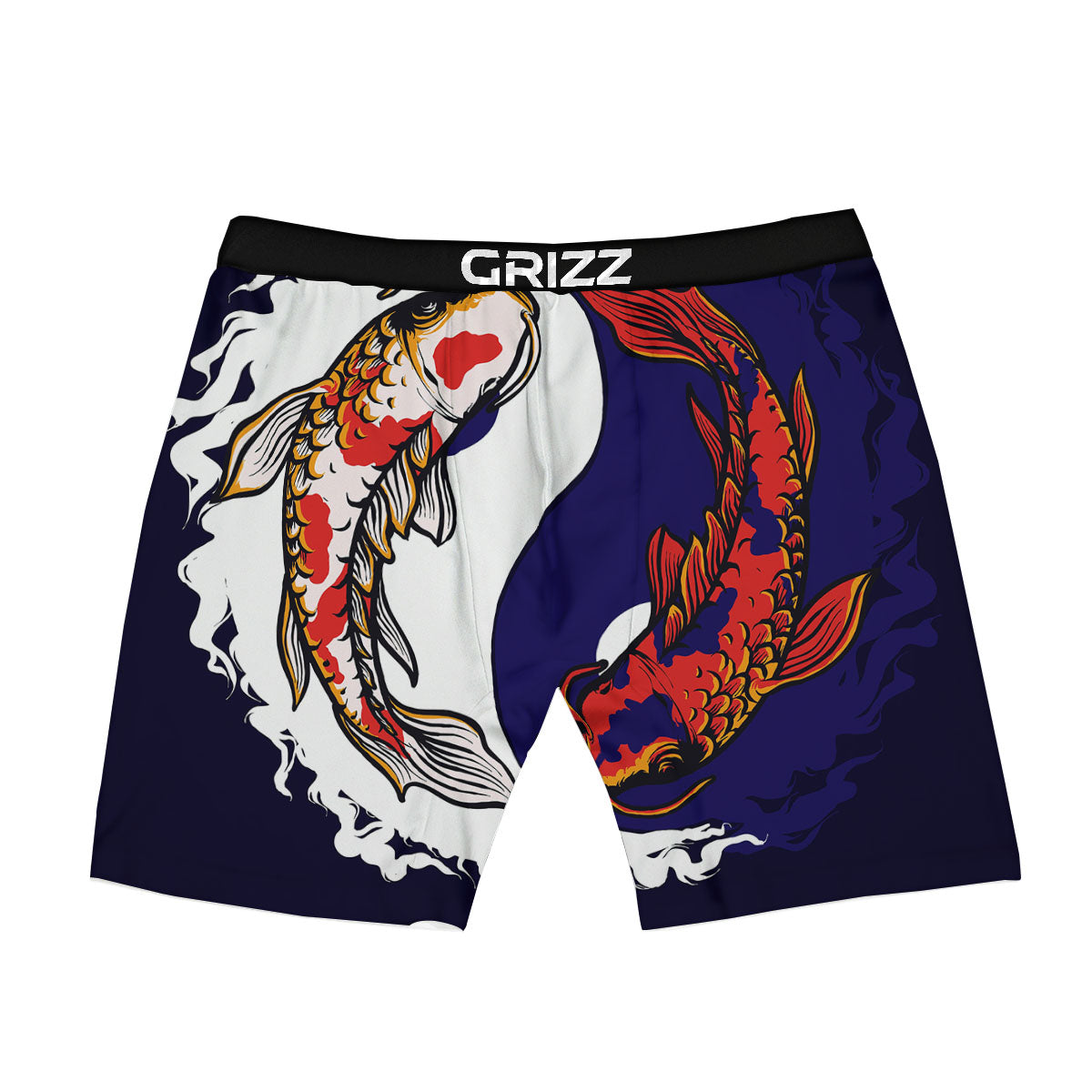 Carp Koi Fish Yin And Yang Print Boxer Briefs-grizzshop