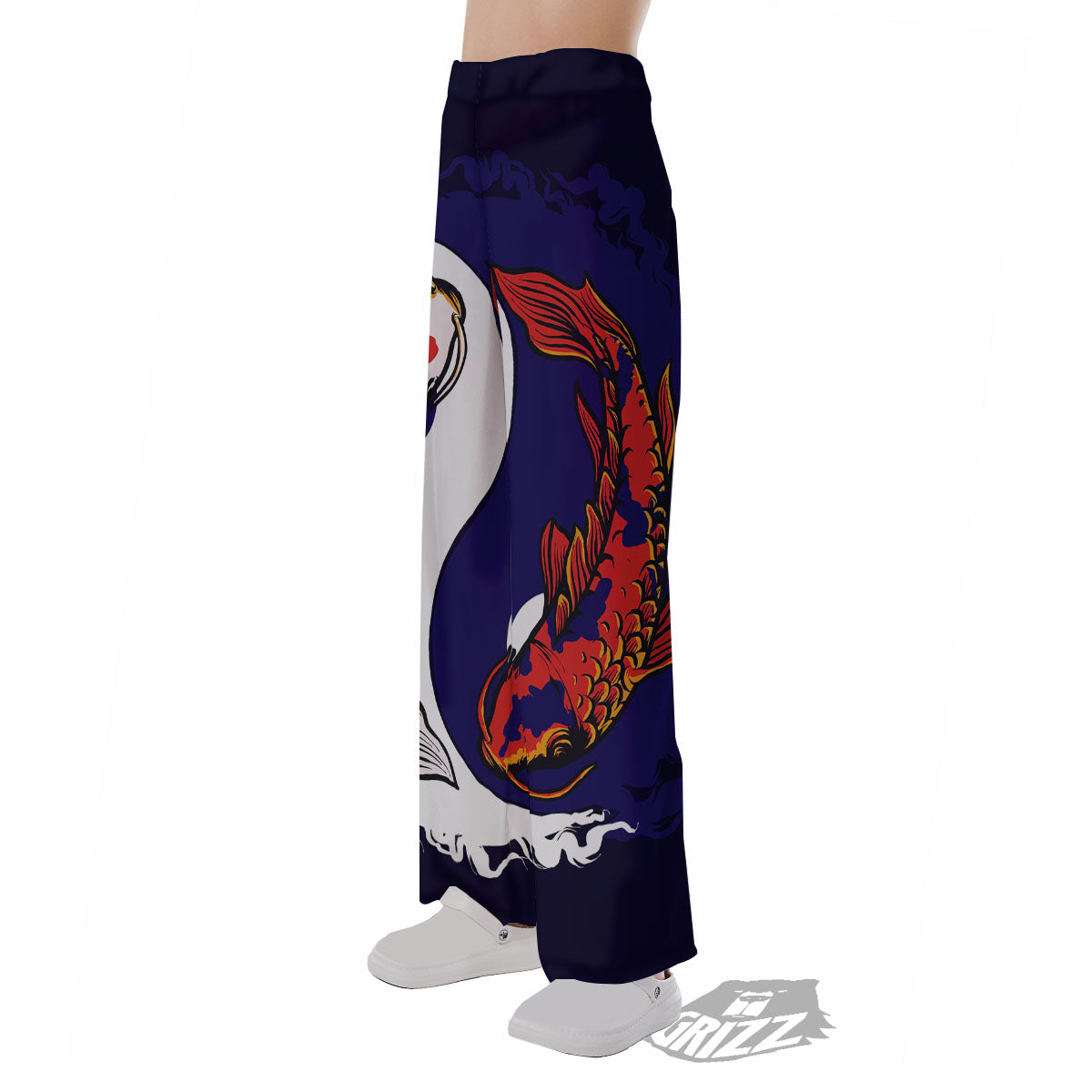 Carp Koi Fish Yin And Yang Print Pajama Pants-grizzshop