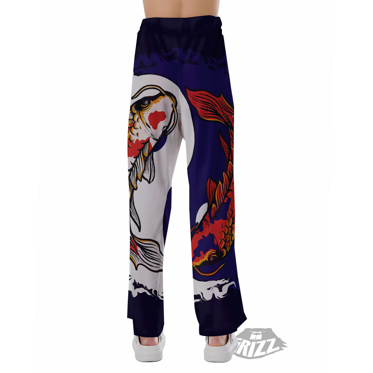Carp Koi Fish Yin And Yang Print Pajama Pants-grizzshop