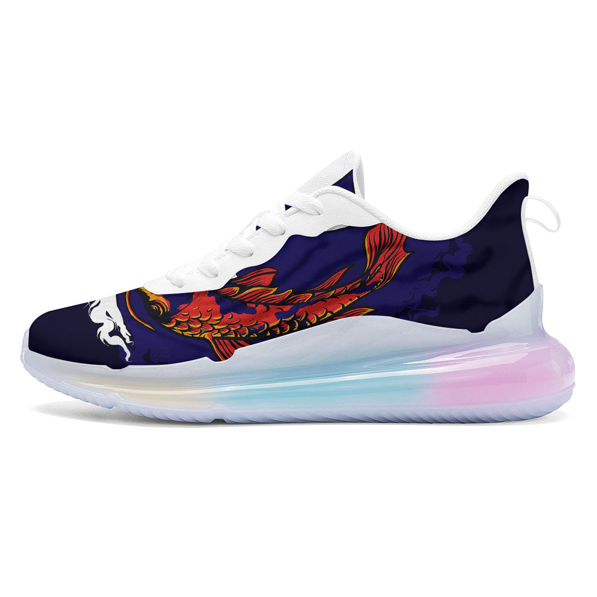 Carp Koi Fish Yin And Yang Print Running Sneakers-grizzshop