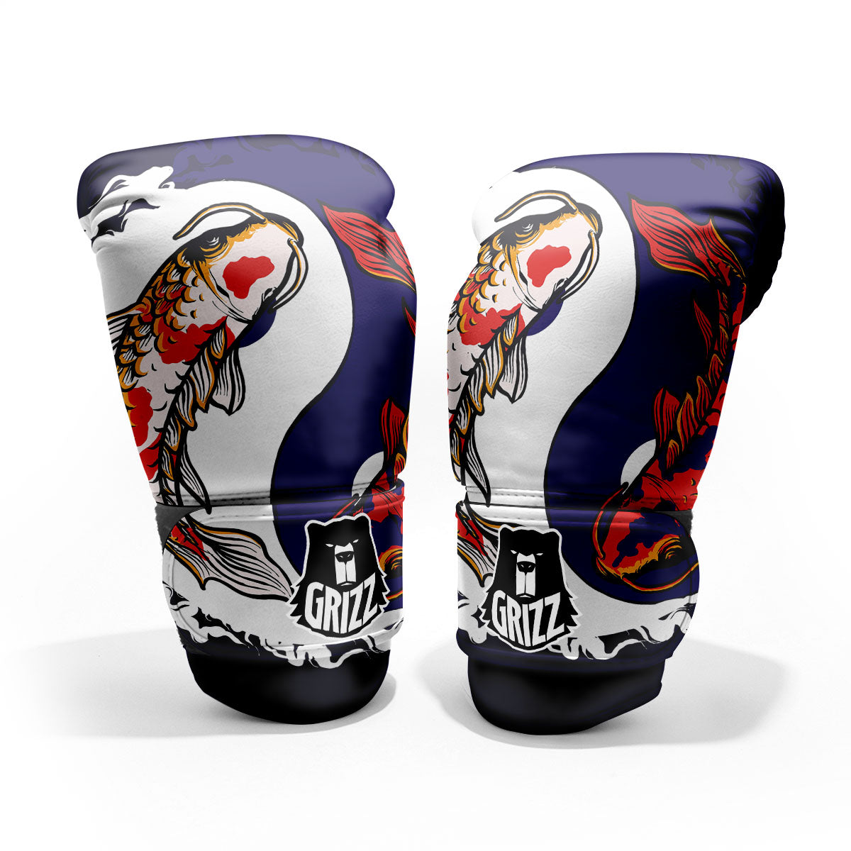 Carp Koi Fish Yin And Yang Print Pro Boxing Glove