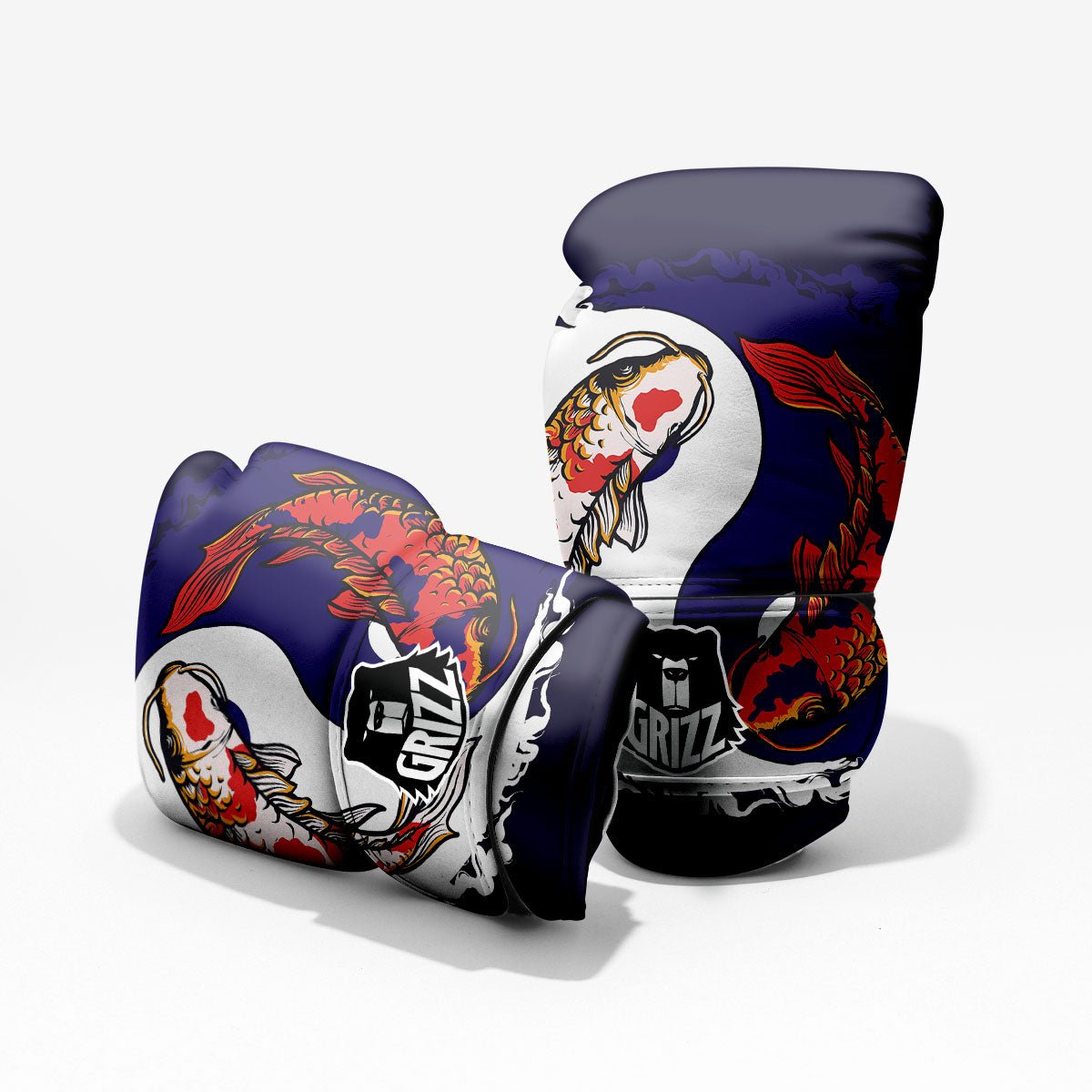 Carp Koi Fish Yin And Yang Print Pro Boxing Glove