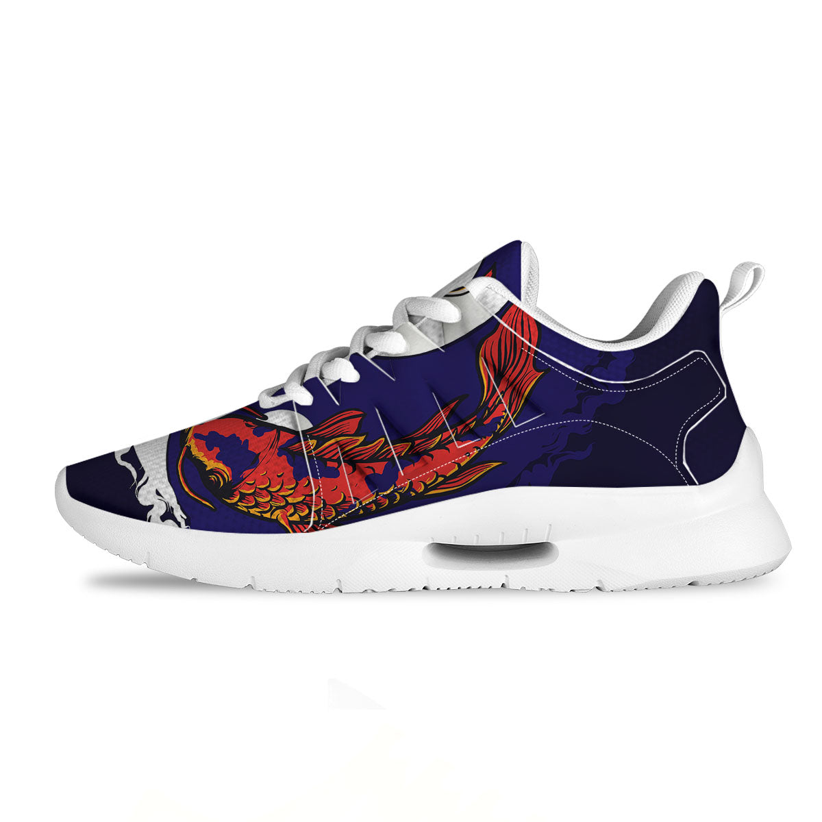 Carp Koi Fish Yin And Yang Print Tennis Shoes-grizzshop