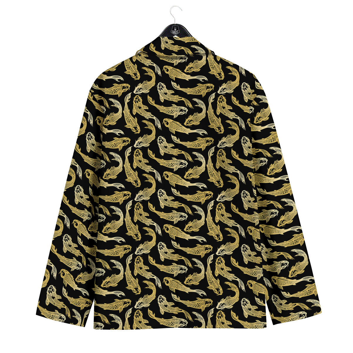 Carp Koi Golden Chinese Print Pattern Men's Sport Coat-grizzshop