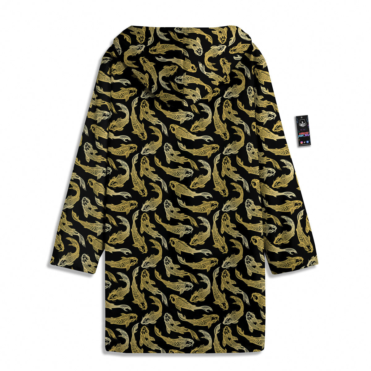Carp Koi Golden Chinese Print Pattern Men's Windbreaker Jacket-grizzshop