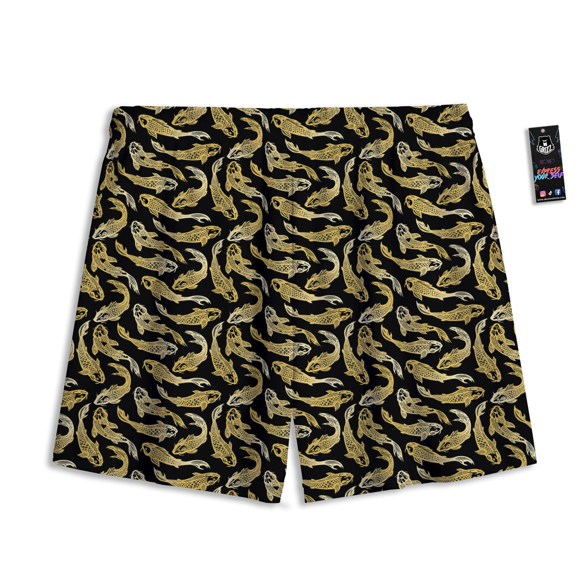 Cola Glass Print Pattern Mesh Shorts
