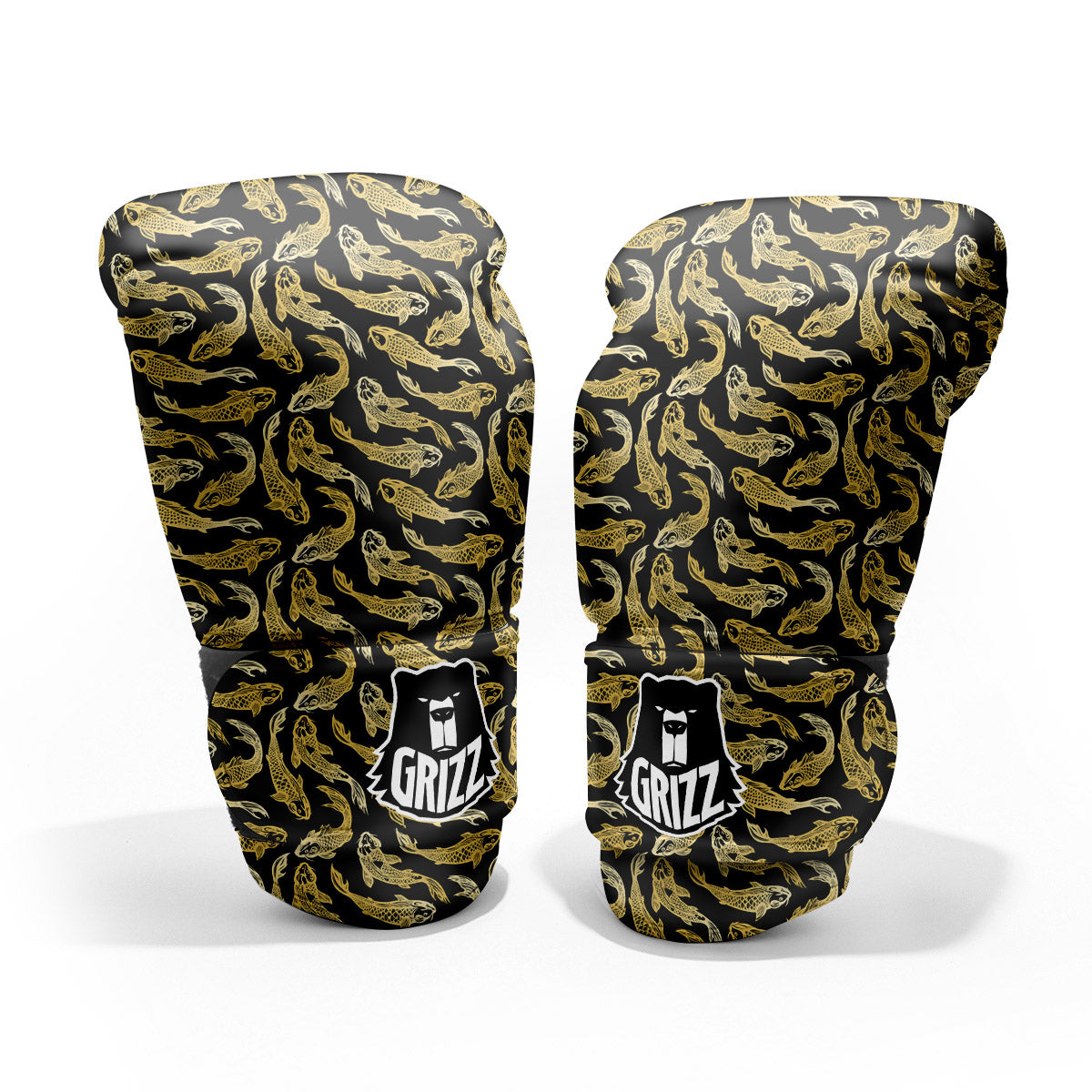 Carp Koi Golden Chinese Print Pattern Pro Boxing Glove