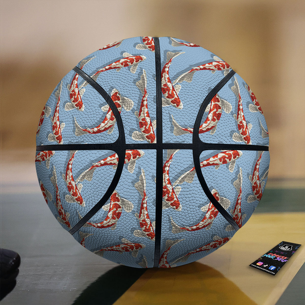 Carp Koi Print Pattern Basketball-grizzshop