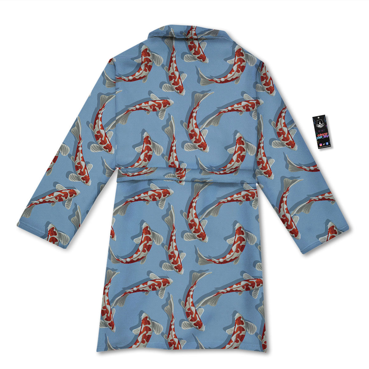 Carp Koi Print Pattern Bathrobe-grizzshop