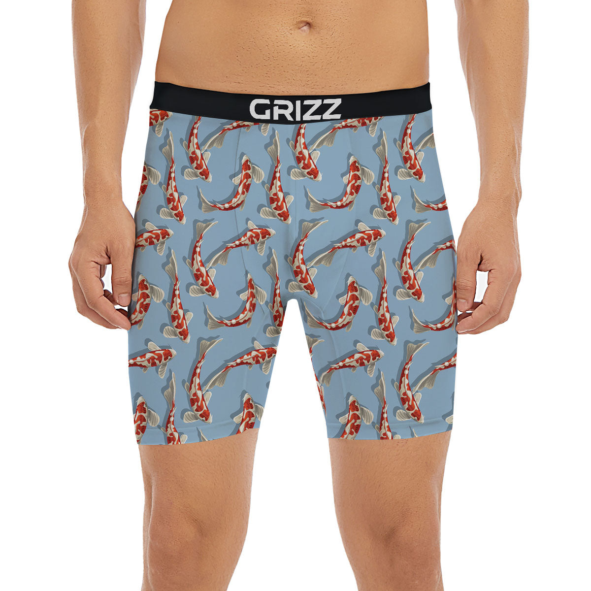 Carp Koi Print Pattern Boxer Briefs-grizzshop