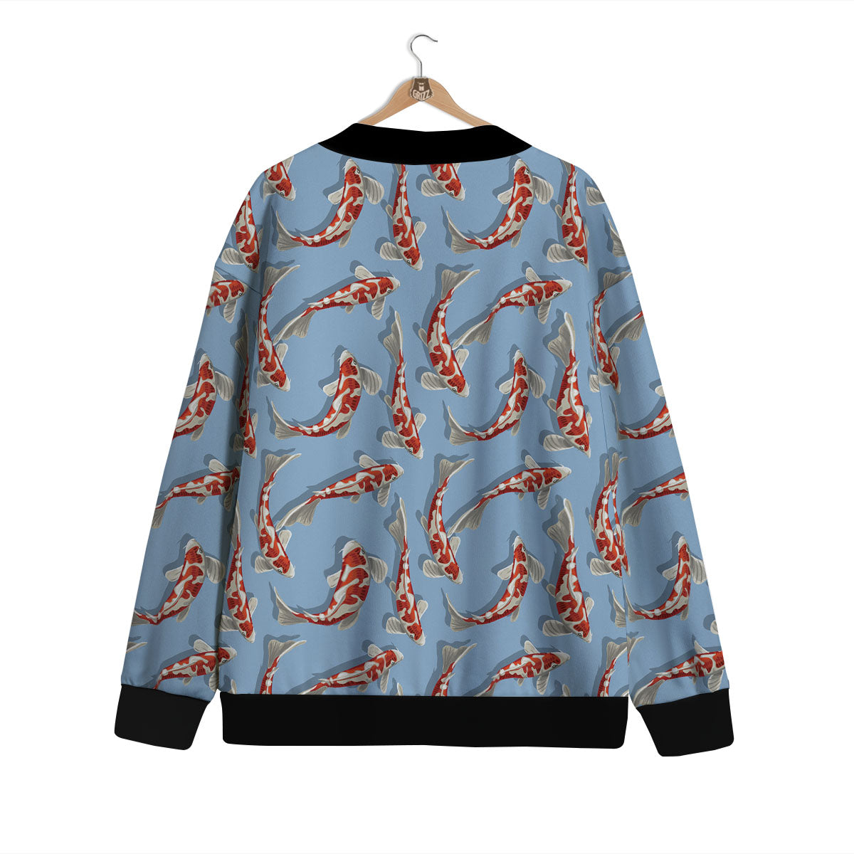 Carp Koi Print Pattern Cardigan-grizzshop