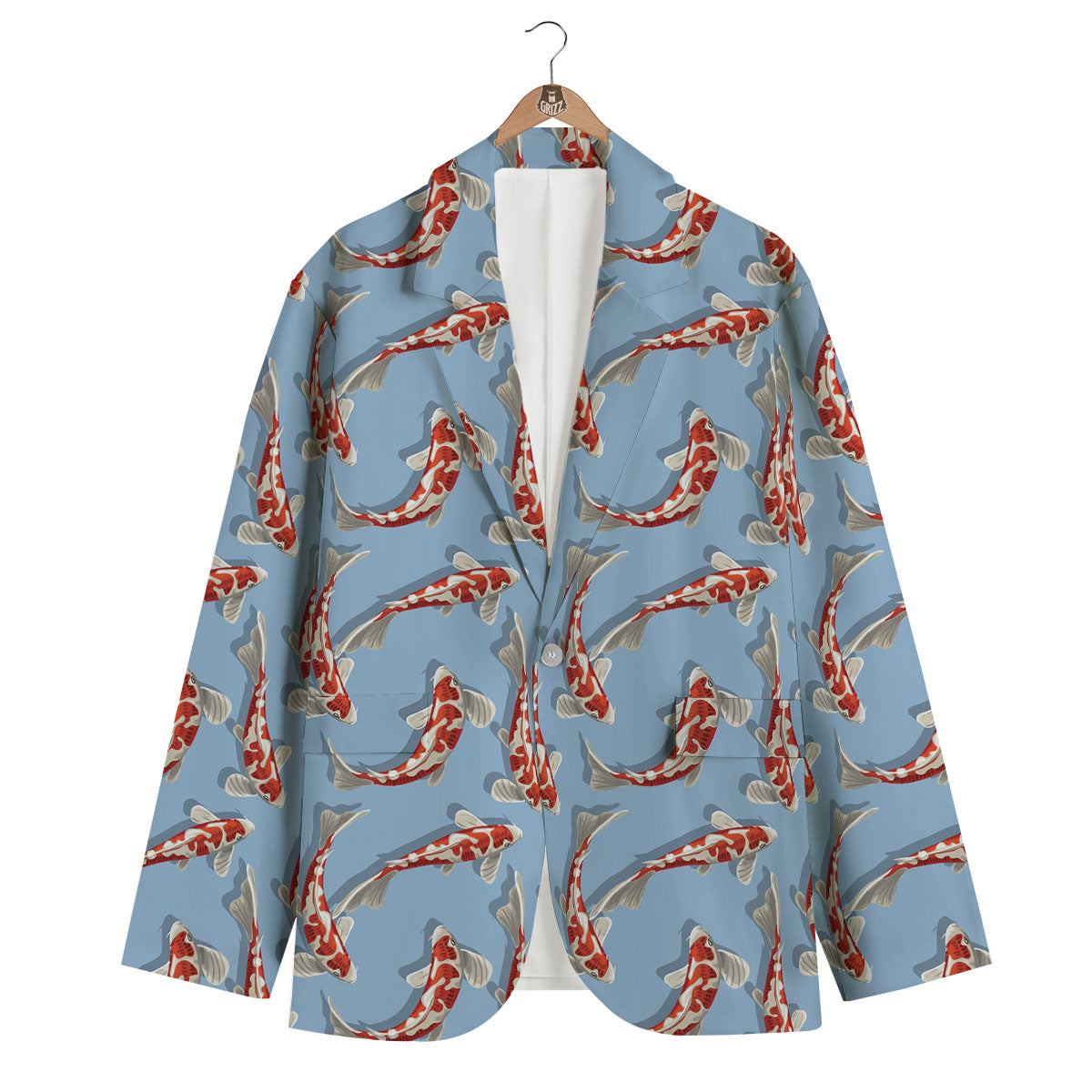 Carp Koi Print Pattern Men's Blazer-grizzshop