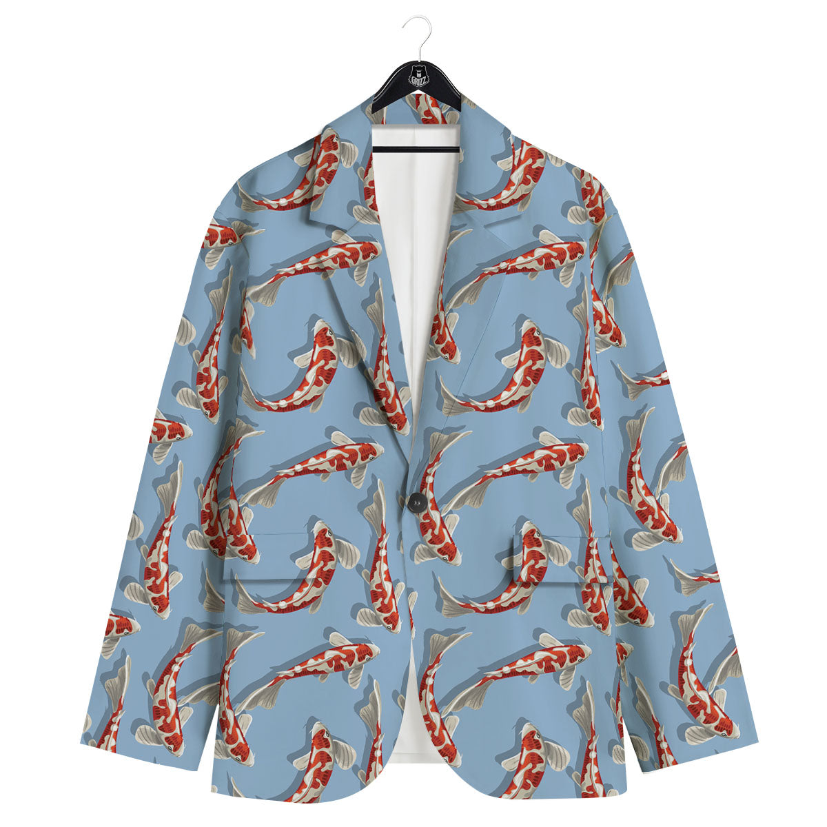 Carp Koi Print Pattern Men's Sport Coat-grizzshop