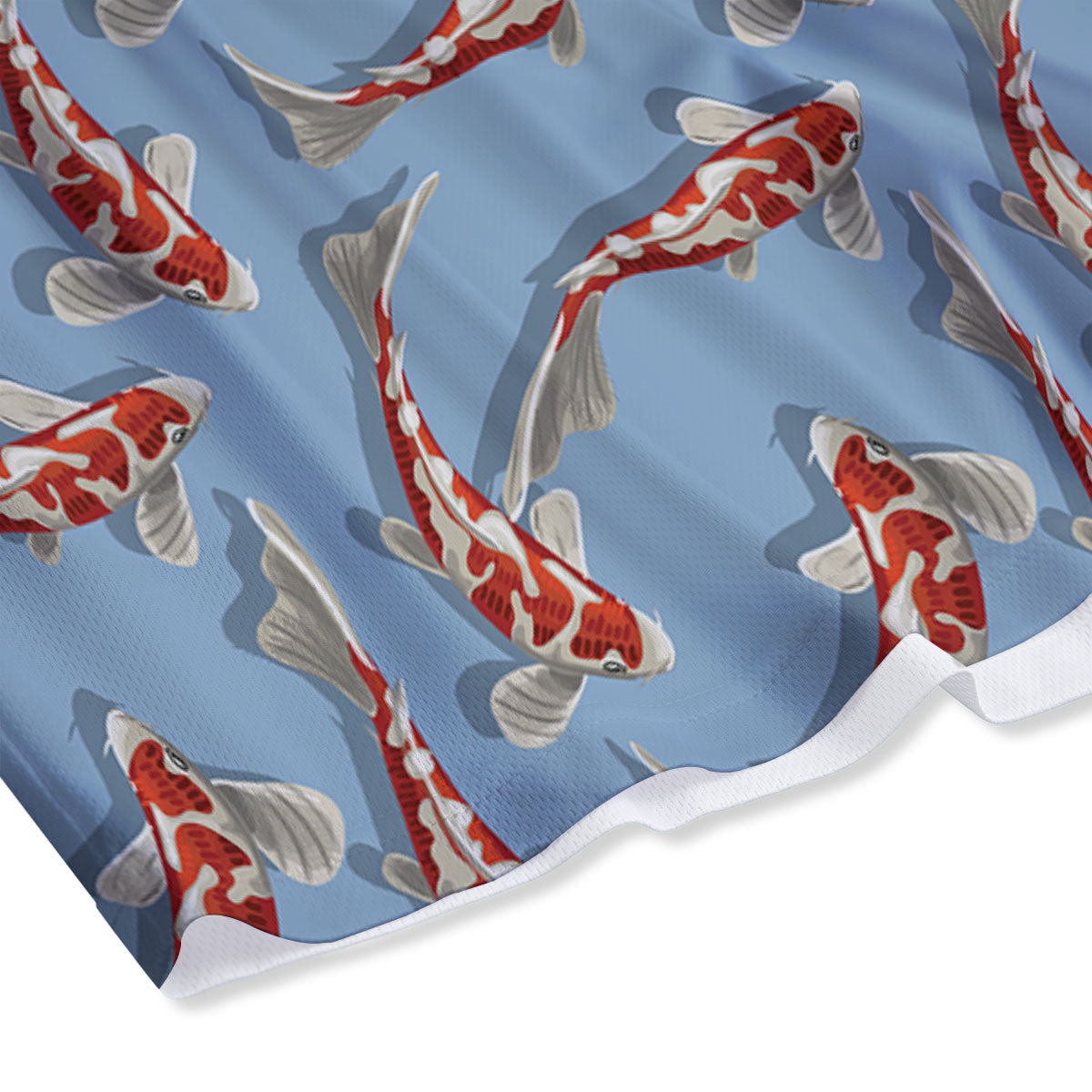 Carp Koi Print Pattern Mesh Shorts