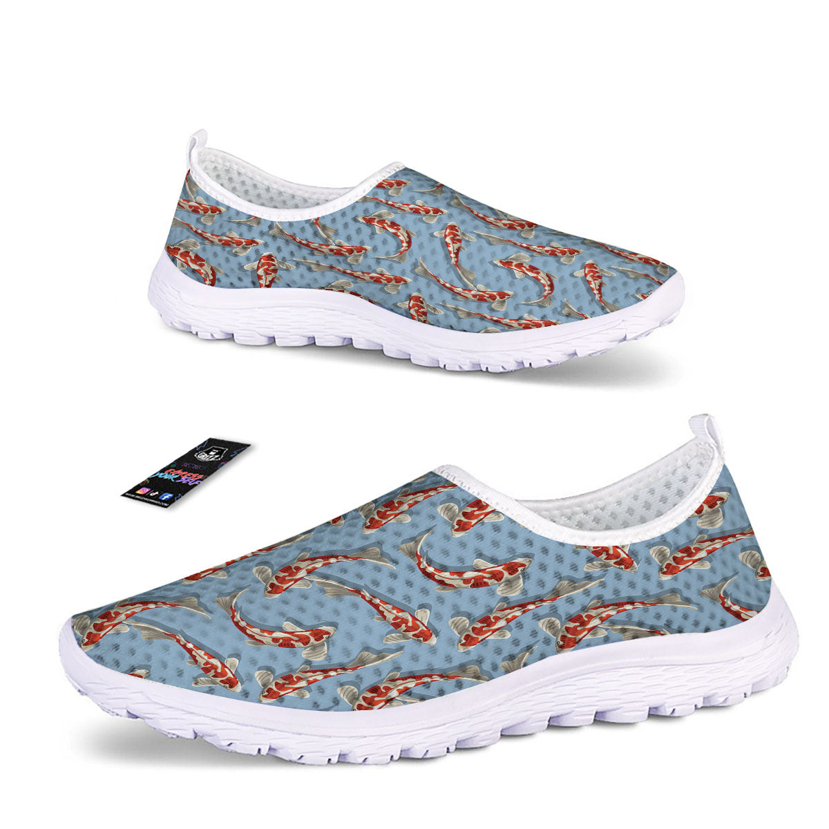 Carp Koi Print Pattern Nurse Shoes-grizzshop