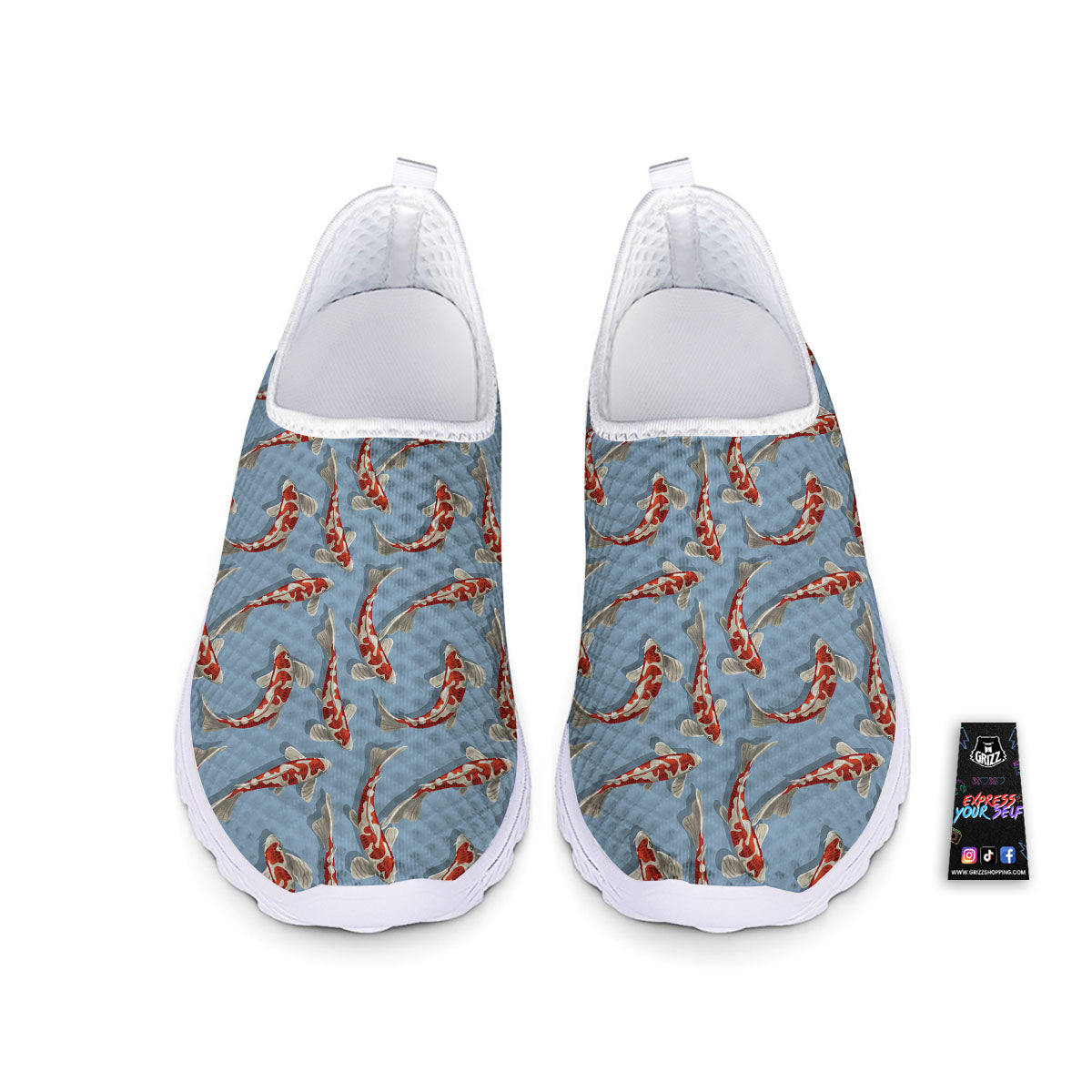Carp Koi Print Pattern Nurse Shoes-grizzshop
