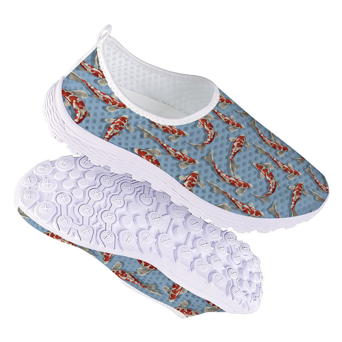 Carp Koi Print Pattern Nurse Shoes-grizzshop