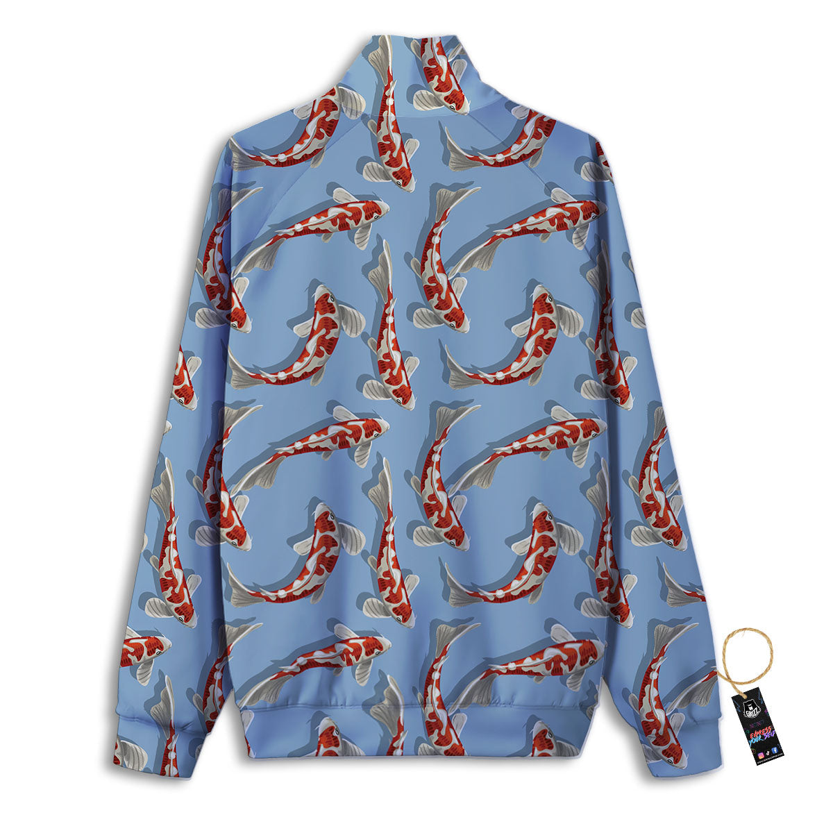 Carp Koi Print Pattern Track Jacket-grizzshop
