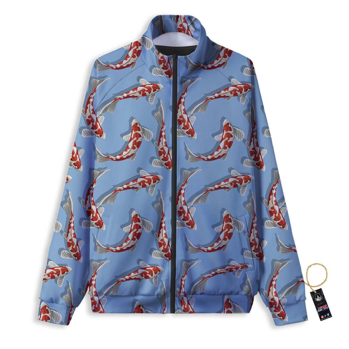 Carp Koi Print Pattern Track Jacket-grizzshop