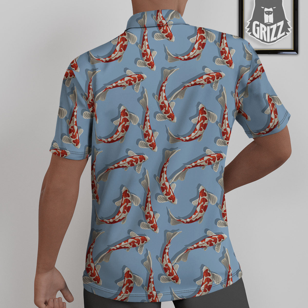 Carp Koi Print Pattern Untucked Shirts-grizzshop