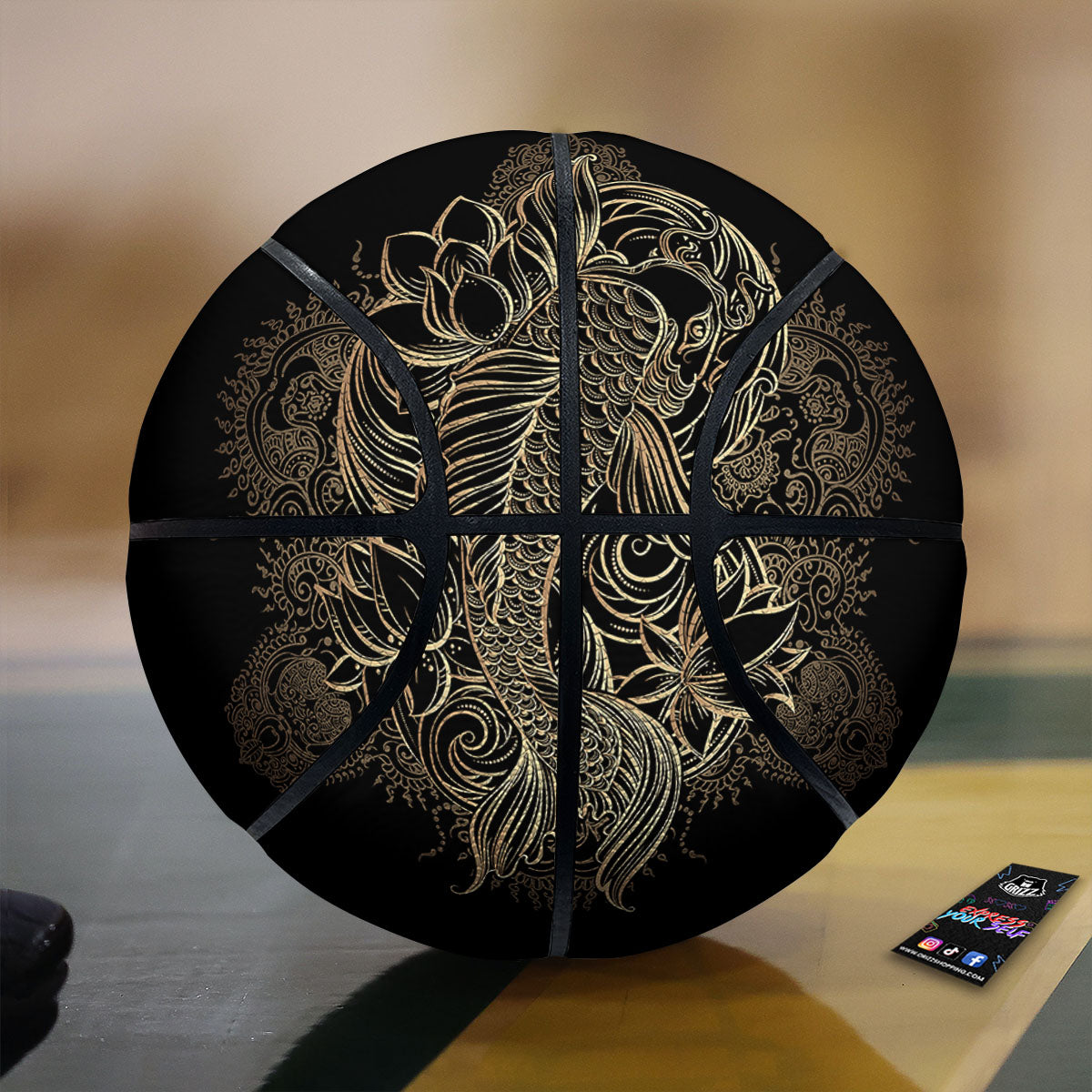 Camouflage Military Green Print Basketball