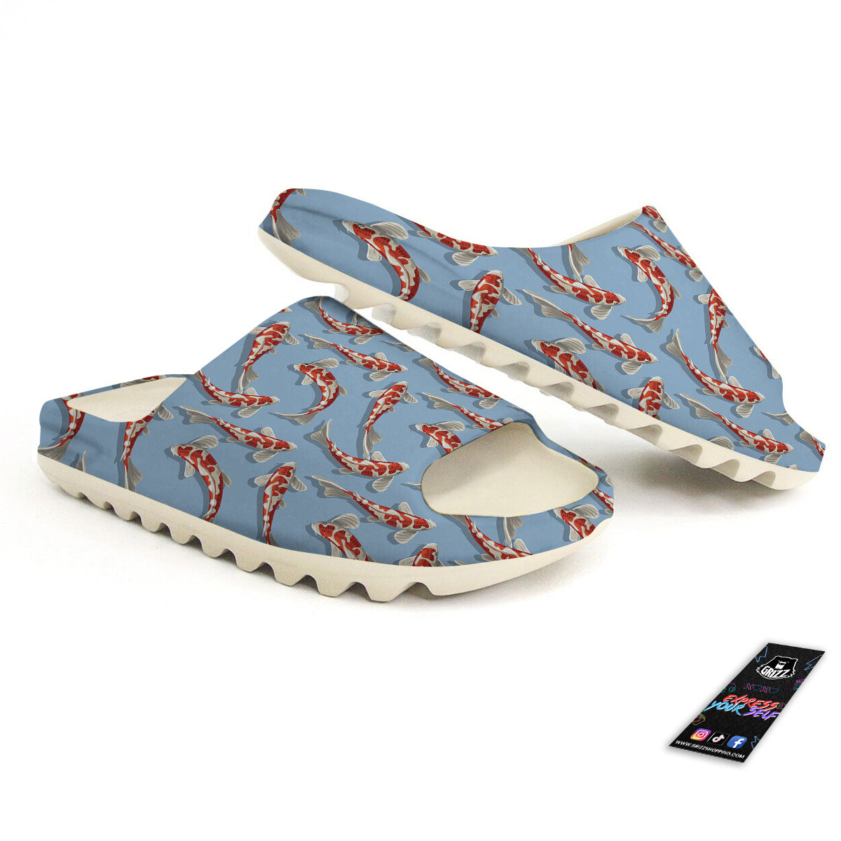 Carp Koi Print Pattern Sandals-grizzshop