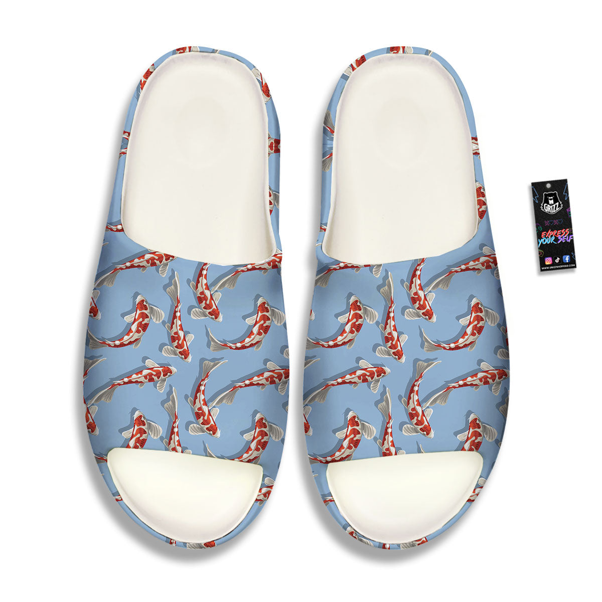 Carp Koi Print Pattern Sandals-grizzshop