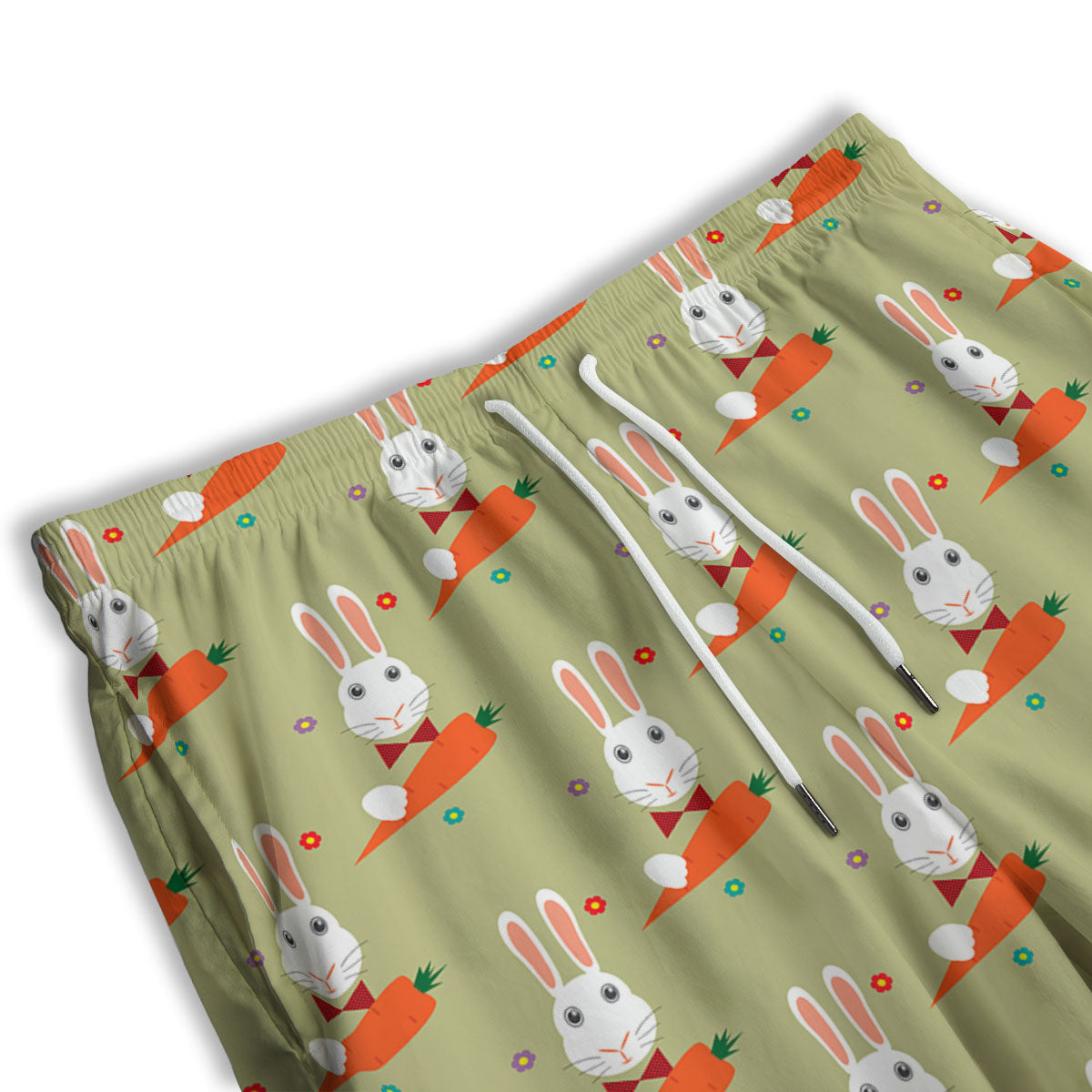 Carrot And Rabbit Print Pattern Men's Athletic Shorts