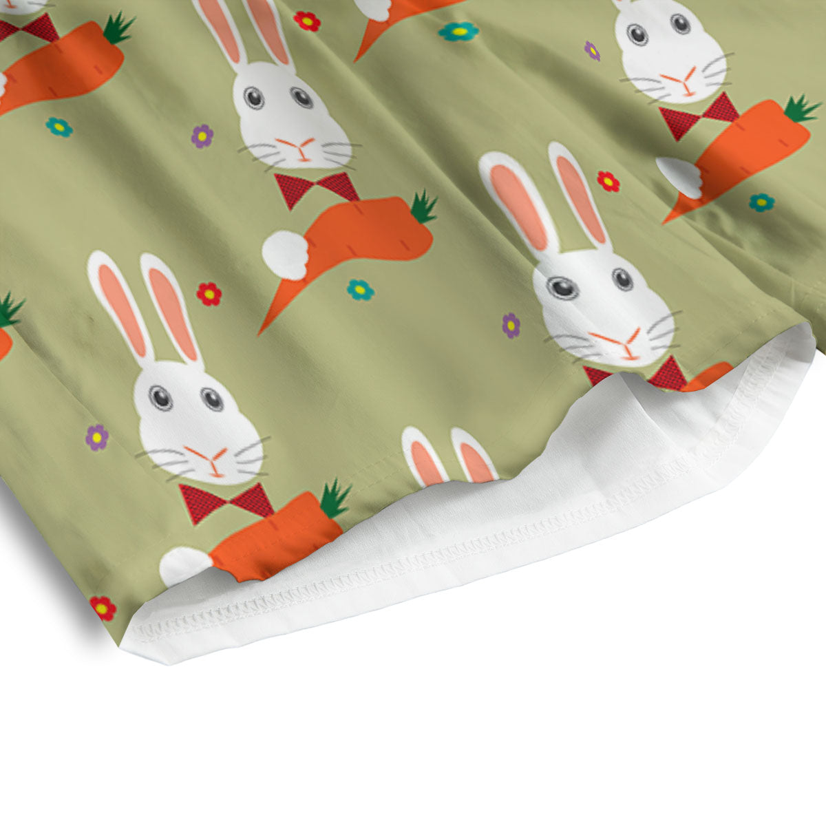 Carrot And Rabbit Print Pattern Men's Athletic Shorts