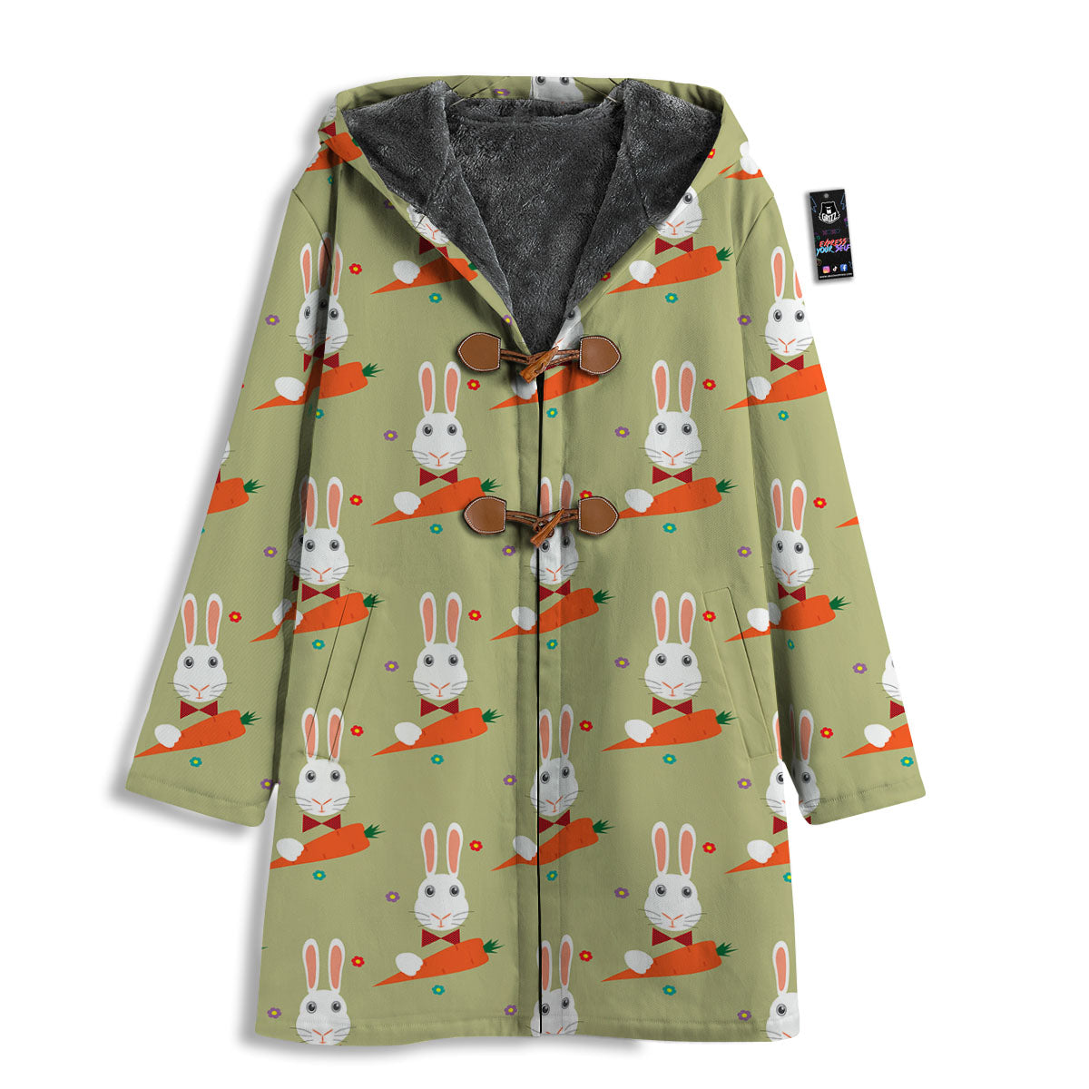 Carrot And Rabbit Print Pattern Men's Windbreaker Jacket-grizzshop