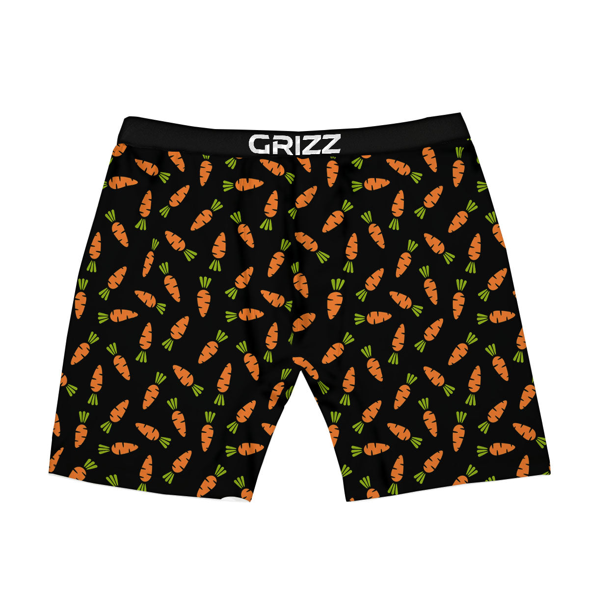 Carrot Black Print Pattern Boxer Briefs-grizzshop