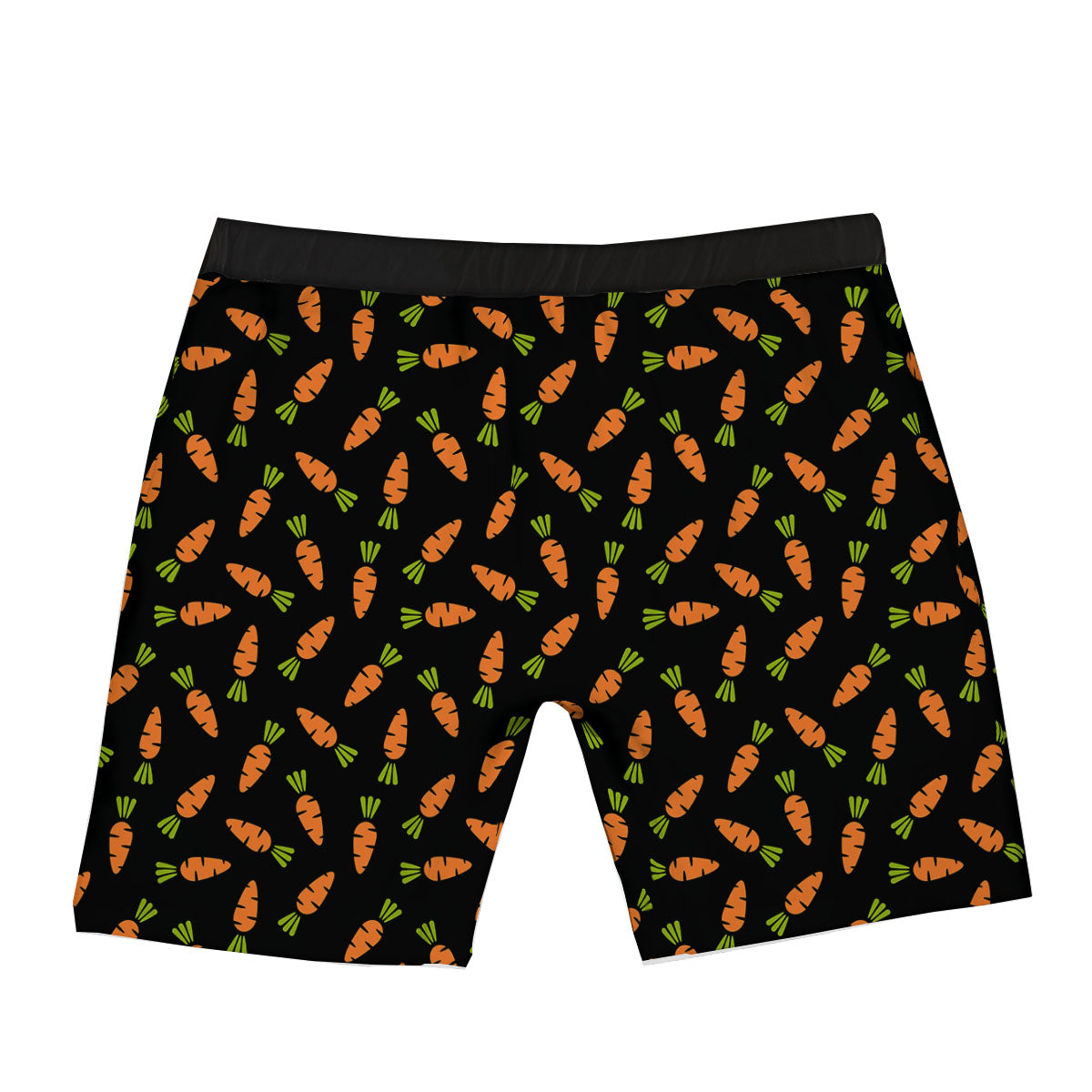Carrot Black Print Pattern Boxer Briefs-grizzshop