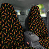 Carrot Black Print Pattern Car Seat Covers-grizzshop