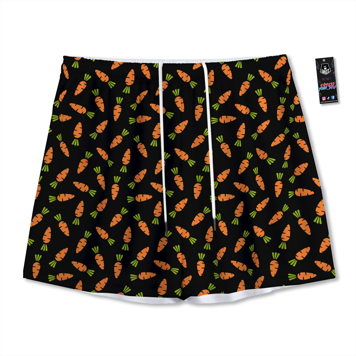 Diamond Shape Halloween Print Pattern Mesh Shorts