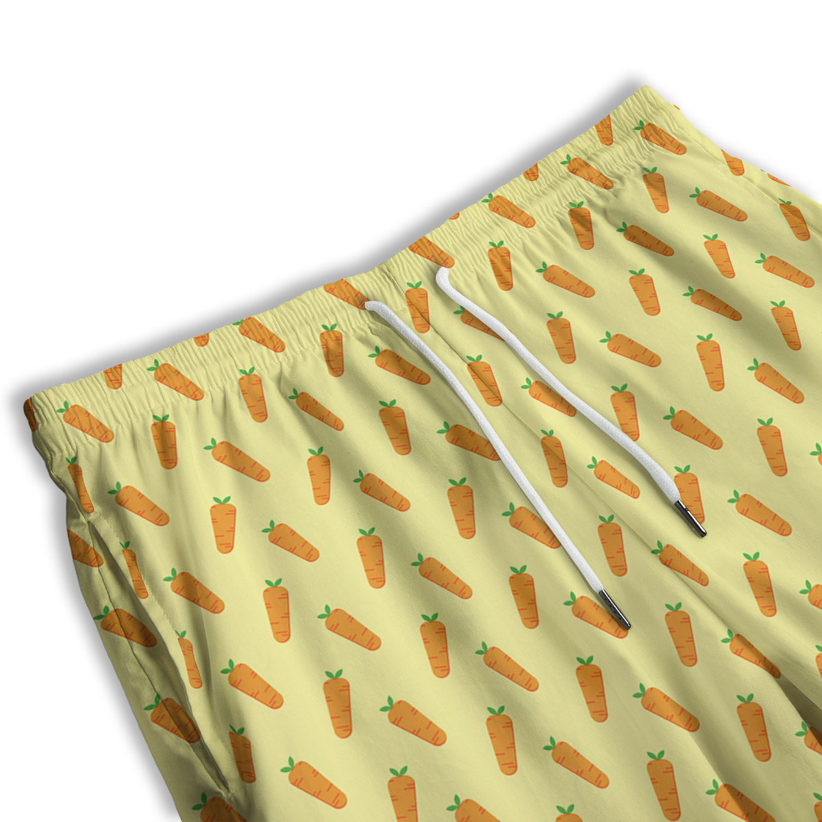 Carrot Cartoon Print Pattern Men's Athletic Shorts
