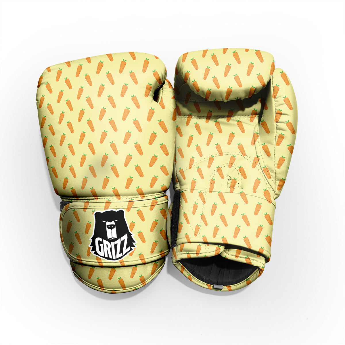 Carrot Cartoon Print Pattern Pro Boxing Glove