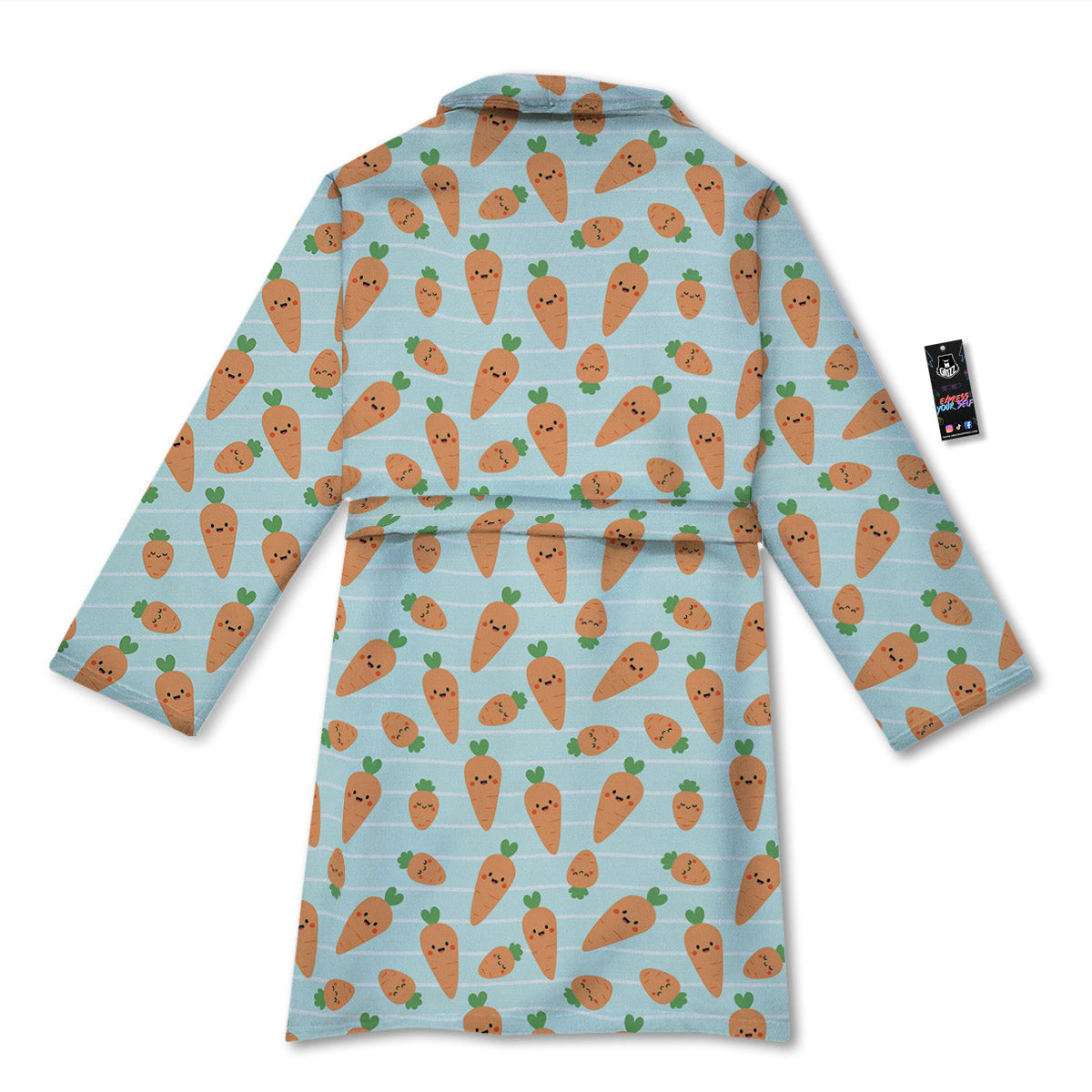 Carrot Cute Print Pattern Bathrobe-grizzshop