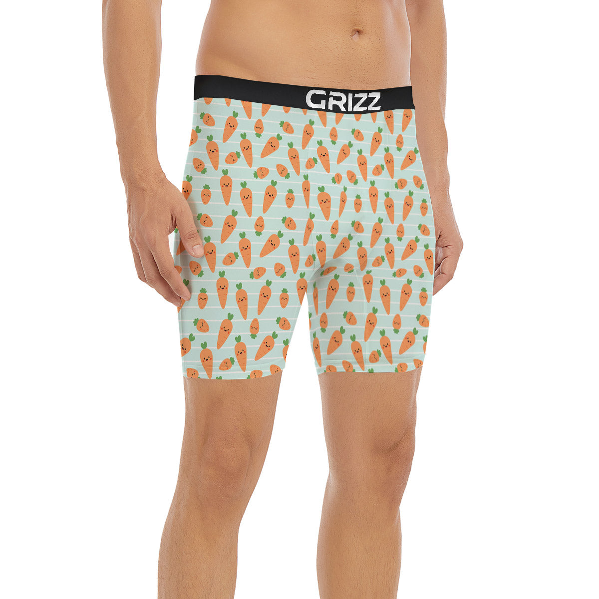 Carrot Cute Print Pattern Boxer Briefs-grizzshop