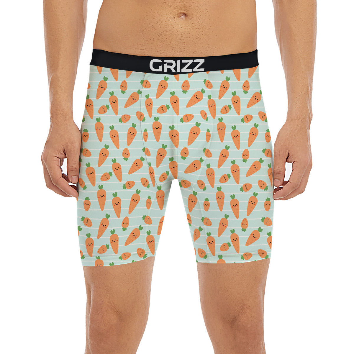 Carrot Cute Print Pattern Boxer Briefs-grizzshop