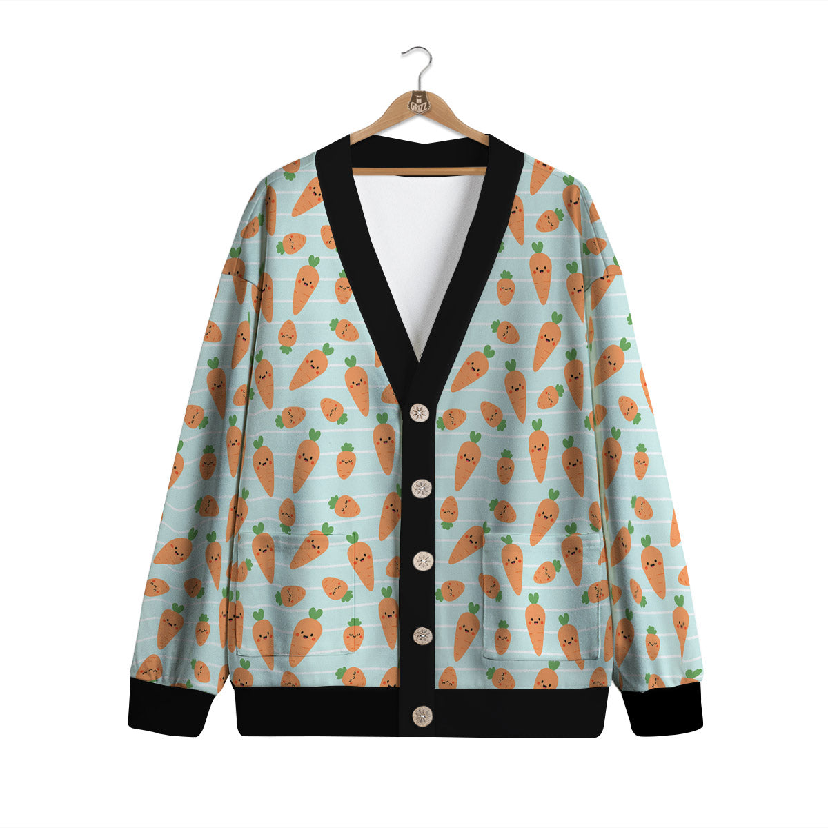 Carrot Cute Print Pattern Cardigan-grizzshop
