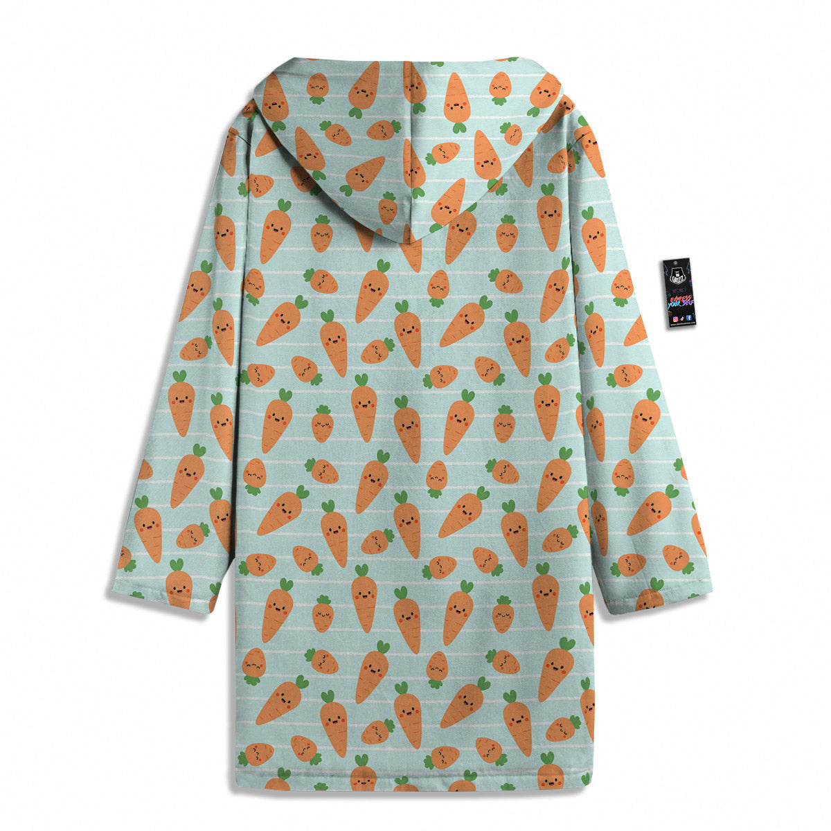 Carrot Cute Print Pattern Men's Windbreaker Jacket-grizzshop
