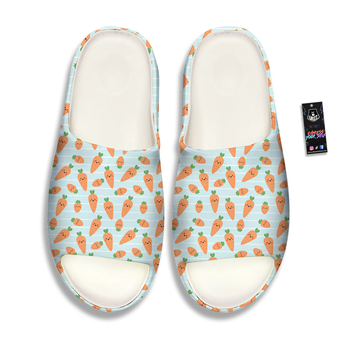 Carrot Cute Print Pattern Sandals-grizzshop